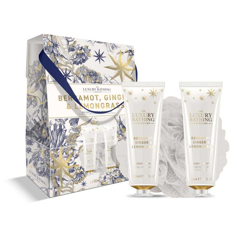 Sada péče o tělo v dárkové krabičce Bergamot, Zázvor & Lemongrass The Luxury Bathing Company - 3 ks Sada péče o tělo v dárkové krabičce Bergamot, Zázvor & Lemongrass The Luxury Bathing Company - 3 ks