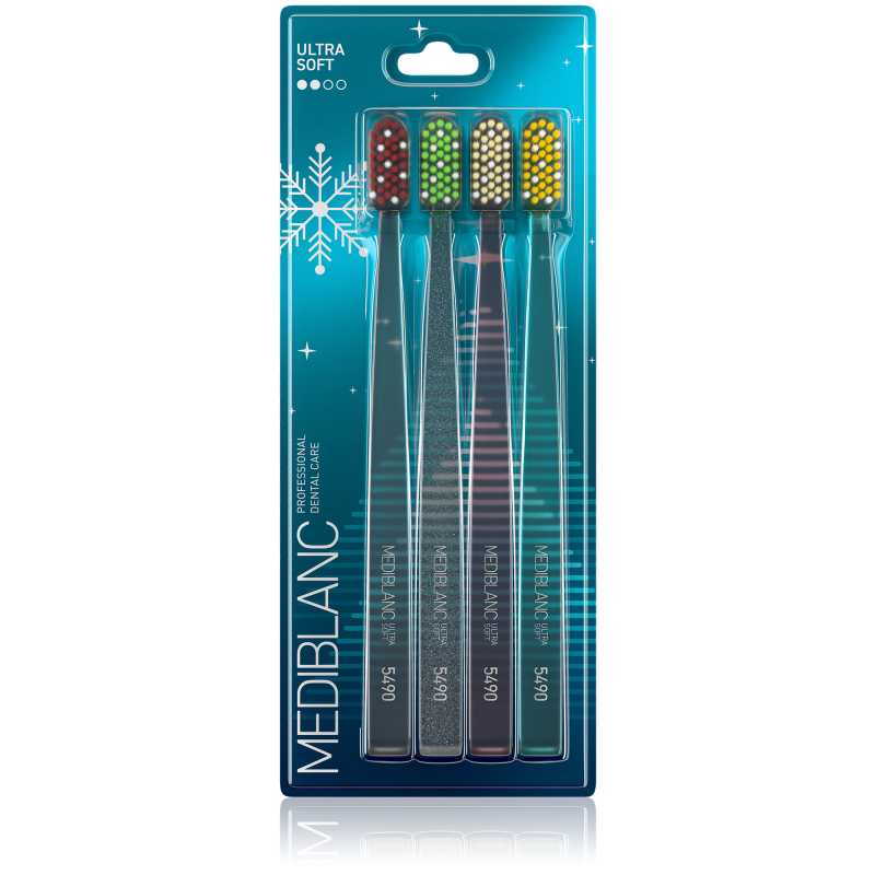 Zubní kartáček Ultra Soft Zimní edice Mediblanc - 4 ks