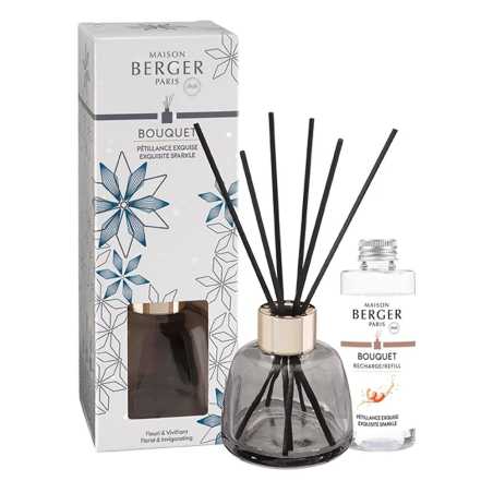 Dárková sada aroma difuzér Rosalie šedý + náplň Intenzivní třpyt Maison Berger Paris - 90 ml