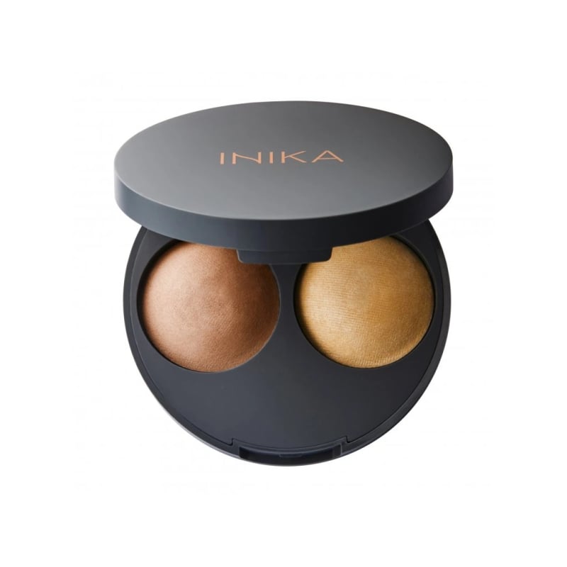 Přírodní zapečené konturovací duo (Baked Contour Duo) Inika Organic / Odstín: Almond - 5 g