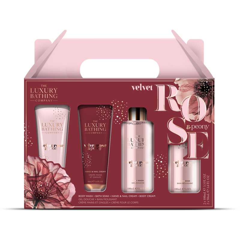 Dárková sada Růže & Pivoňka The Luxury Bathing Company - 4 ks Dárková sada Růže & Pivoňka The Luxury Bathing Company - 4 ks
