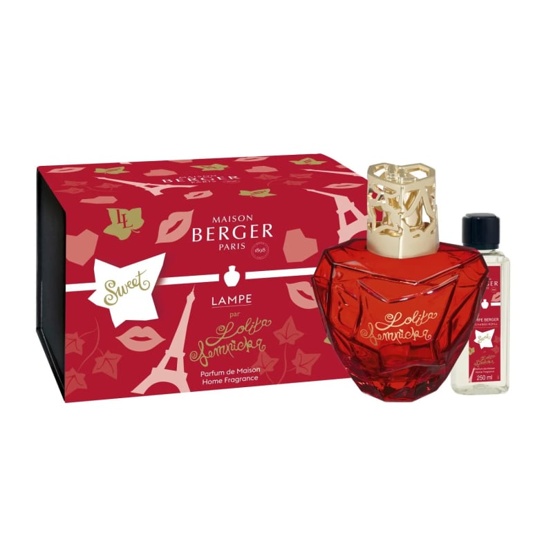 Dárková sada katalytická lampa Lolita Lempicka červená + náplň Lolita Lempicka Sweet Maison Berger Paris - 250 ml