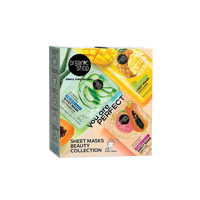 Dárková sada plátýnkových masek You Are Perfect Organic Shop - 3 ks