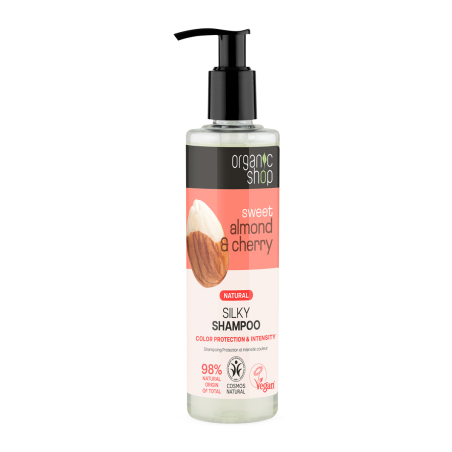 Hedvábný šampon Mandle a třešeň (Silky Shampoo) Organic Shop - 280 ml