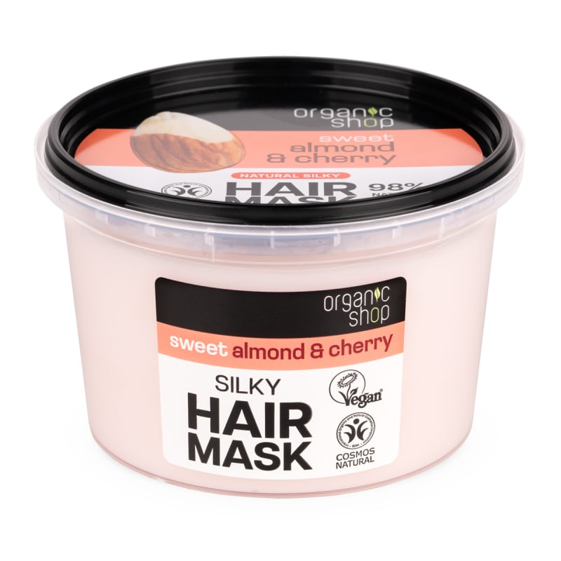 Hedvábná maska na vlasy Mandle a třešeň (Silky Hair Mask) Organic Shop - 250 ml