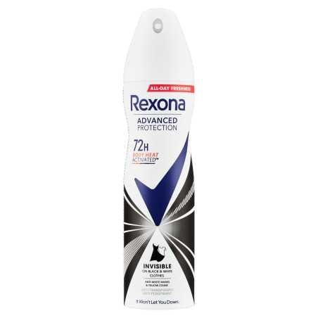 Antiperspirant ve spreji Advanced Protection Invisible Black & White Rexona - 150 ml
