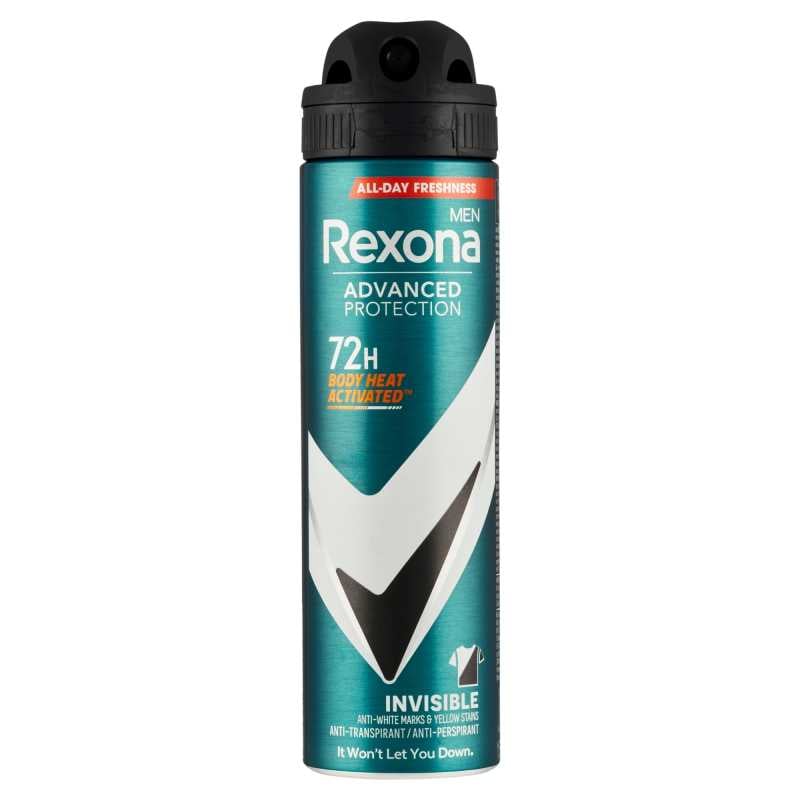 Antiperspirant ve spreji Men Advanced Protection Invisible Rexona - 150 ml