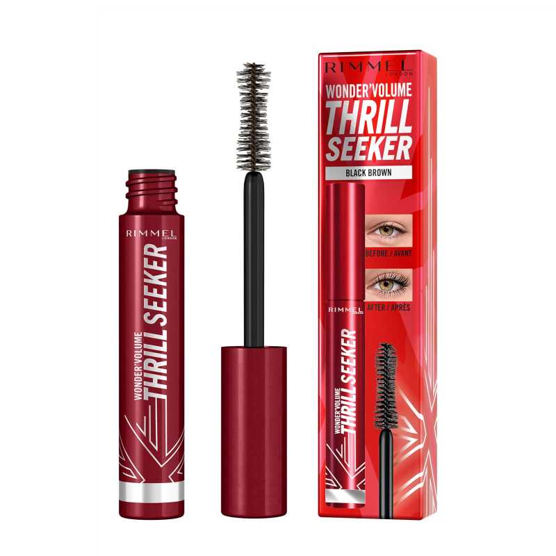 Objemová řasenka Wonder´Volume Thrill Seeker Pitch (Mascara) Rimmel / Odstín: Black - 8 ml Objemová řasenka Wonder´Volume Thrill Seeker Pitch (Mascara) Rimmel / Odstín: Black - 8 ml