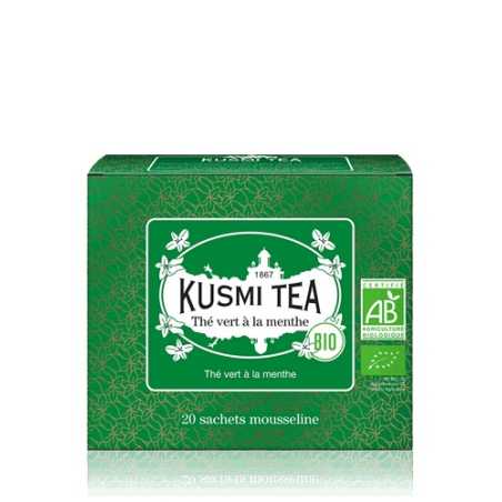 Spearmint green tea 20 mušelínových sáčků BIO, Kusmi Tea - 40 g