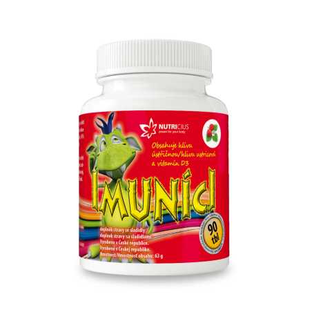 Imuníci – hlíva ústřičná s vitamínem D pro děti 90 cucavých tablet Nutricius