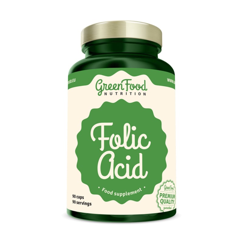 Folic Acid Greenfood - 90 kapslí