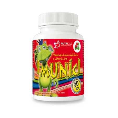 Imuníci / Hlíva ústřičná s vitamínem D pro děti Nutricius - 30 tablet