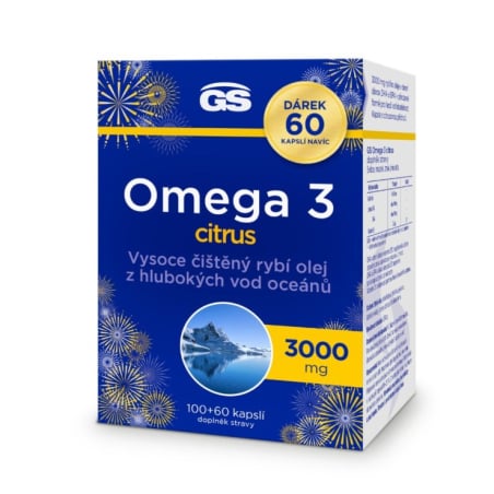 GS Omega 3 citrus 100 + 60 kapslí ZDARMA Greenswan