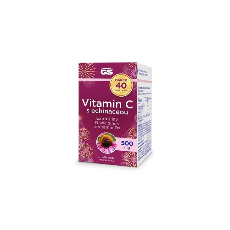 GS Vitamin C 500 s echinaceou 70 + 40 tablet ZDARMA Greenswan