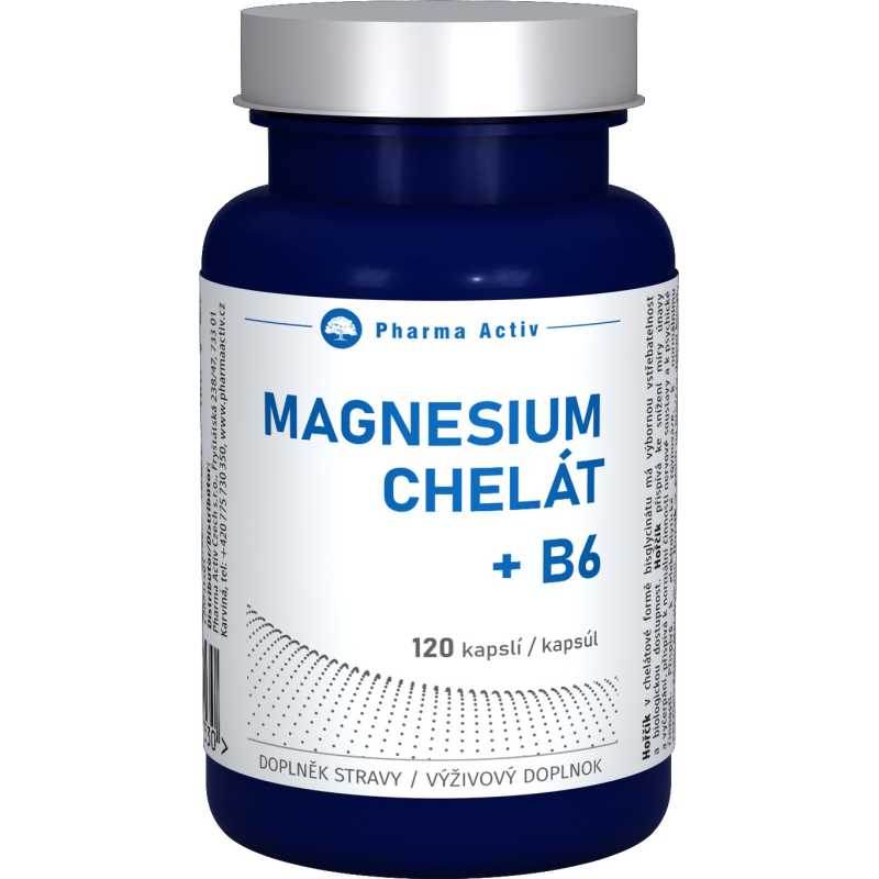 Magnesium Chelát + B6 Pharma Activ - 120 kapslí