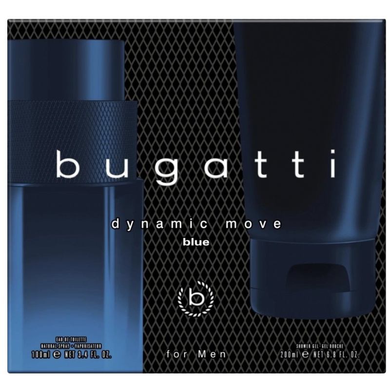 Dynamic Move Blue / EDT 100 ml + sprchový gel Bugatti - 200 ml