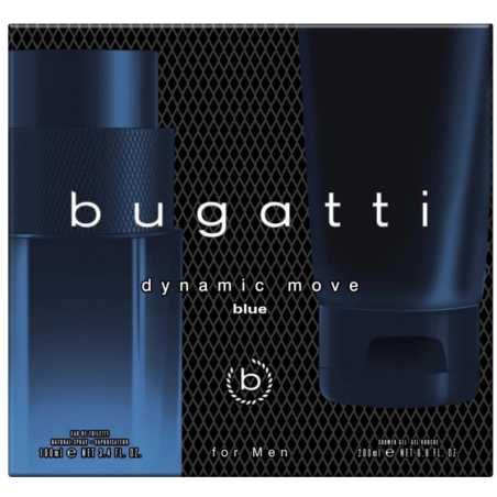 Dynamic Move Blue / EDT 100 ml + sprchový gel Bugatti - 200 ml