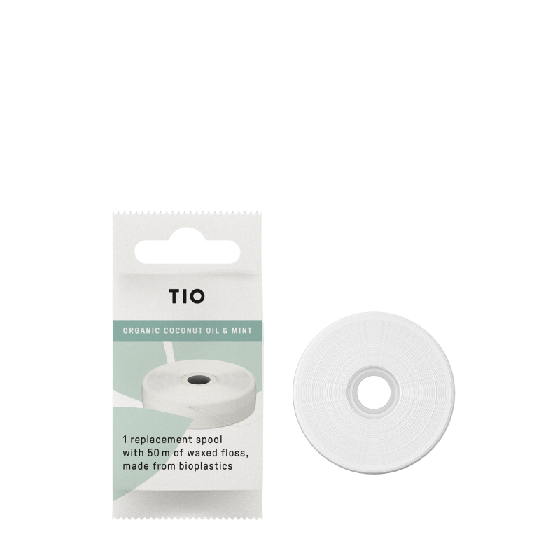 TIO TIOFLOSS Zubní nit – náhradní náplň - s mátou a bio kokosovým olejem TIO TIOFLOSS Zubní nit – náhradní náplň - s mátou a bio kokosovým olejem
