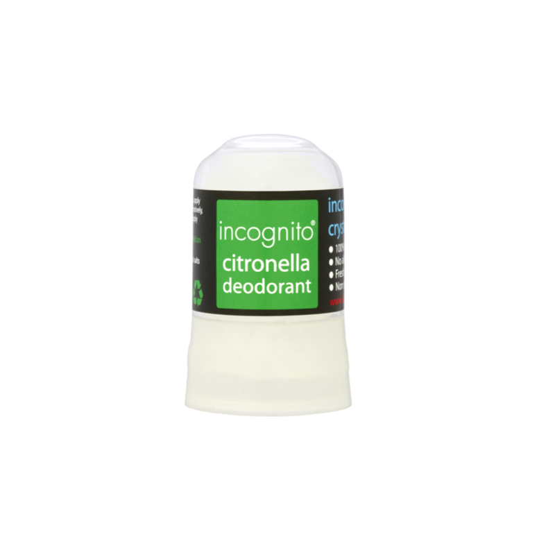 Incognito Ochranný krystalový deodorant Citronela (50 ml) - nevoní obtížnému hmyzu Incognito Ochranný krystalový deodorant Citronela (50 ml) - nevoní obtížnému hmyzu