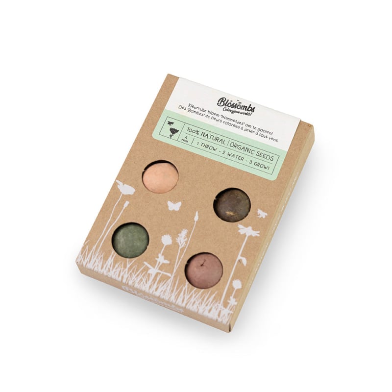 Blossombs Semínkové bomby - Dárková sada mini (4 ks) - originální a praktický dárek v jednom Blossombs Semínkové bomby - Dárková sada mini (4 ks) - originální a praktický dárek v jednom