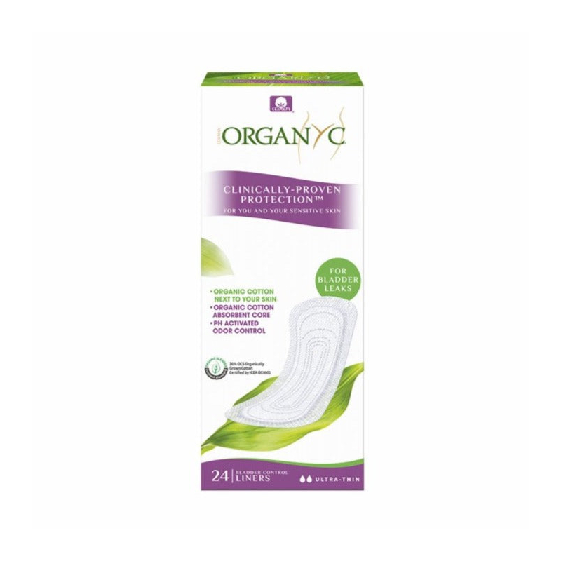 Organyc Inkontinenční slipové vložky z biobavlny slabé Ultra-thin (24 ks) - 2 kapičky Organyc Inkontinenční slipové vložky z biobavlny slabé Ultra-thin (24 ks) - 2 kapičky