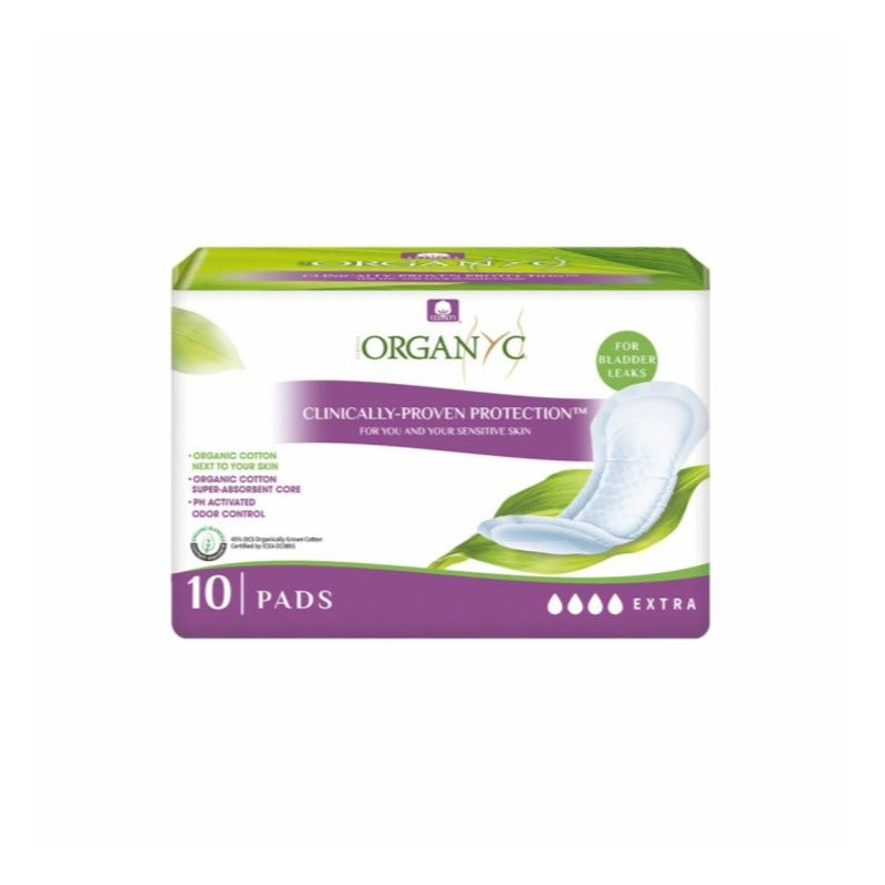Organyc Inkontinenční vložky z biobavlny Extra (10 ks) - 4 kapičky Organyc Inkontinenční vložky z biobavlny Extra (10 ks) - 4 kapičky