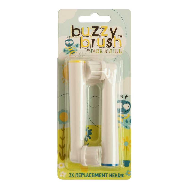 Jack n' Jill Náhradní hlavice k elektrickému zubnímu kartáčku Buzzy Brush (2 ks) - na interaktivní kartáček se 3 druhy melodií Jack n' Jill Náhradní hlavice k elektrickému zubnímu kartáčku Buzzy Brush (2 ks) - na interaktivní kartáček se 3 druhy melodií