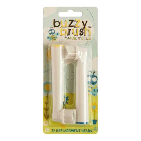 Jack n' Jill Náhradní hlavice k elektrickému zubnímu kartáčku Buzzy Brush (2 ks) - na interaktivní kartáček se 3 druhy melodií