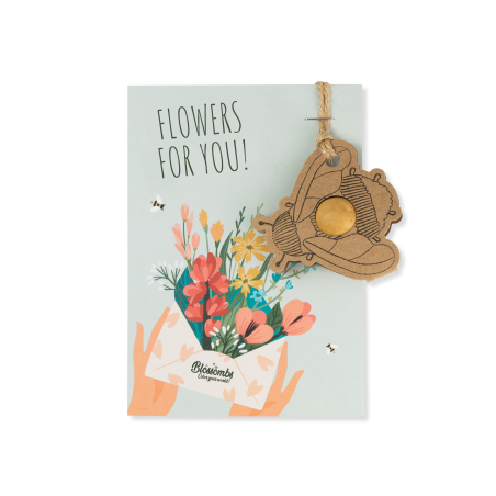 Blossombs Semínková bomba - Dárková dekorace "Kytice" - Čmelák (1 ks) - &nbsp