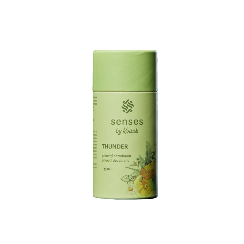 Kvitok Senses Tuhý deodorant Thunder (45 ml) - účinný až 24 hodin Kvitok Senses Tuhý deodorant Thunder (45 ml) - účinný až 24 hodin