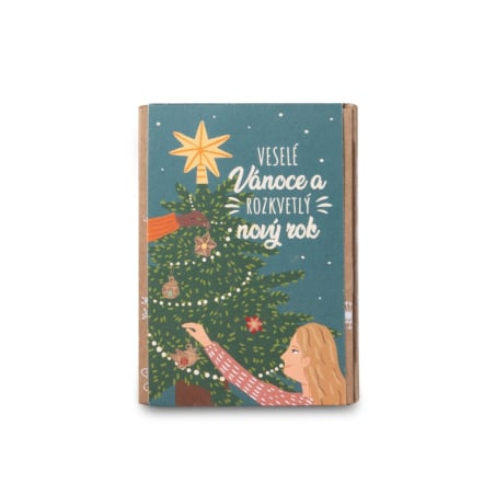 Blossombs Semínkové bomby - Dárková sada mini - Veselé Vánoce (4 ks) - jílové kuličky s lučním kvítím