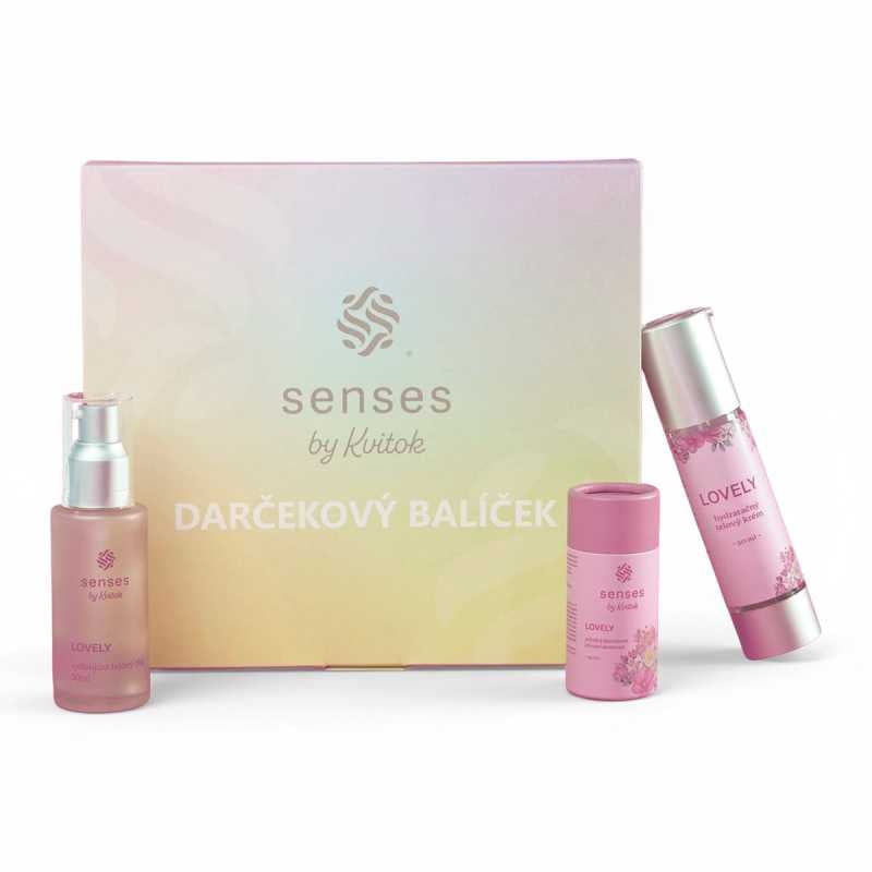 Kvitok Senses Dárková sada Lovely - tři voňavé poklady v balíčku Kvitok Senses Dárková sada Lovely - tři voňavé poklady v balíčku