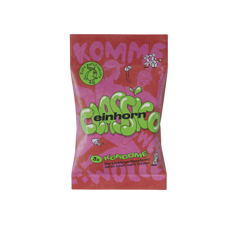 Einhorn Kondomy Classic 3 ks - veganské, bez parfemace