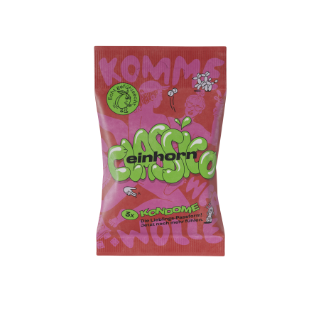 Einhorn Kondomy Classic 3 ks - veganské, bez parfemace