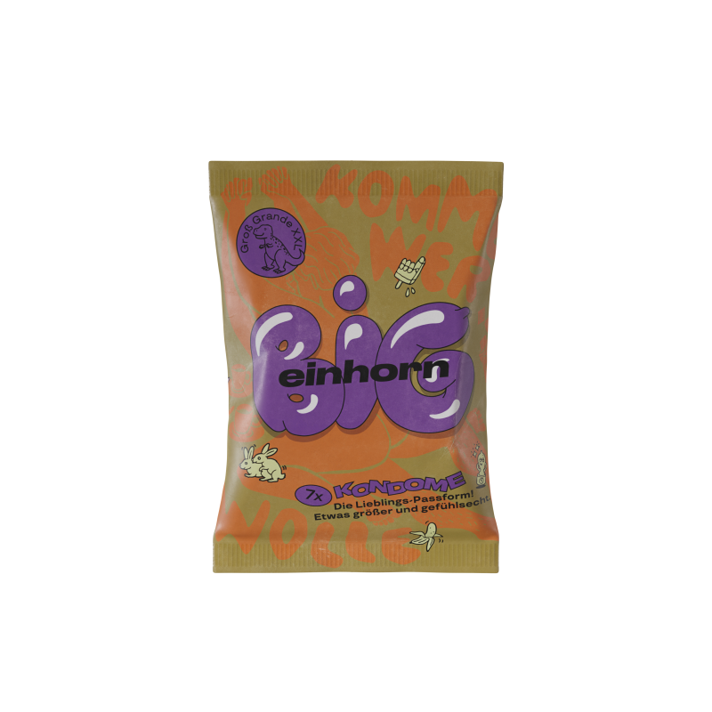 Einhorn Kondomy Big 7 ks - veganské, bez parfemace Einhorn Kondomy Big 7 ks - veganské, bez parfemace