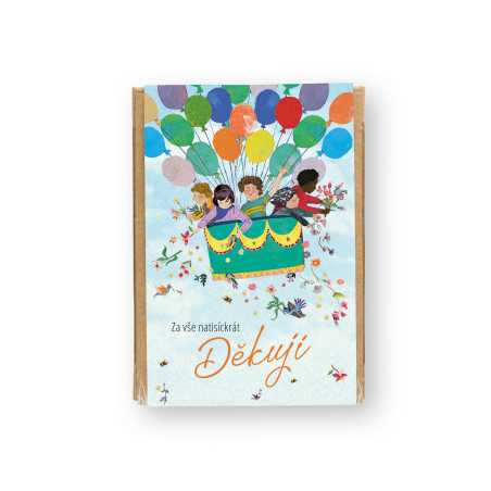 Blossombs Semínkové bomby - Dárková sada mini - Za vše natisíckrát děkuji (4 ks) - darujte květinu jinak