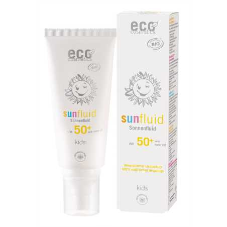 Eco Cosmetics Dětský opalovací fluid SPF 50+ BIO (100 ml) - s přírodním minerálním filtrem