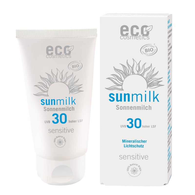 Eco Cosmetics Opalovací mléko SPF 30 Sensitive BIO (75 ml) - s přírodními minerálními filtry