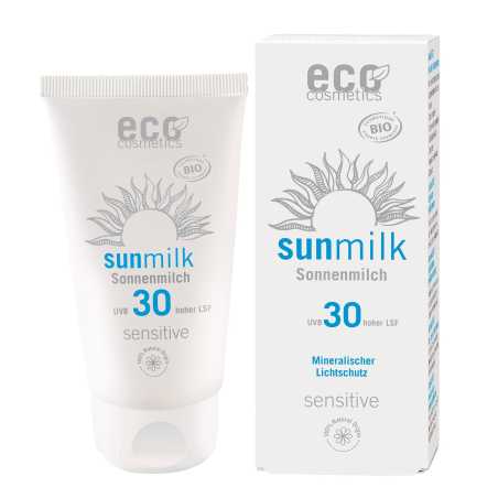 Eco Cosmetics Opalovací mléko SPF 30 Sensitive BIO (75 ml) - s přírodními minerálními filtry
