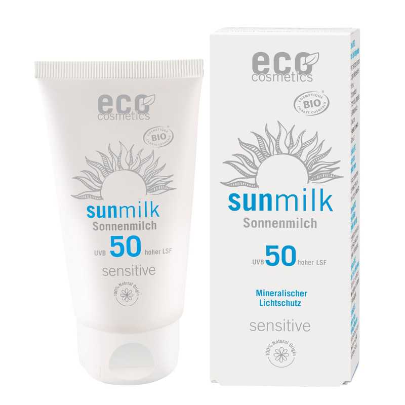 Eco Cosmetics Opalovací mléko SPF 50 Sensitive BIO (75 ml) - s přírodními minerálními filtry Eco Cosmetics Opalovací mléko SPF 50 Sensitive BIO (75 ml) - s přírodními minerálními filtry