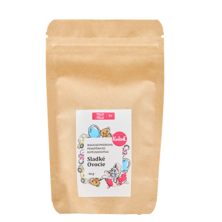 Kvitok Magická pěna do koupele Sladké ovoce 60 g - ideální pro děti