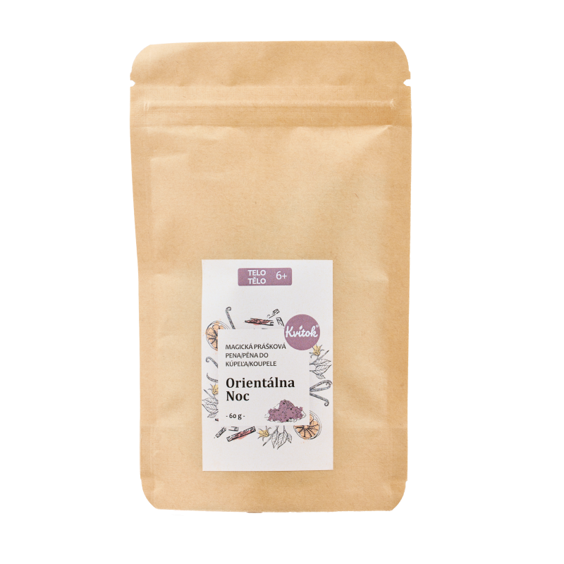 Kvitok Magická pěna do koupele Orientální noc 60 g - krásně pění