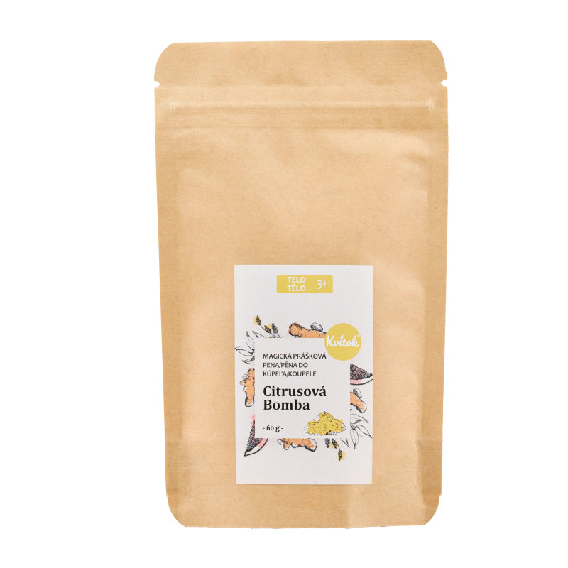 Kvitok Magická pěna do koupele Citrusová bomba 60 g - krásně pění