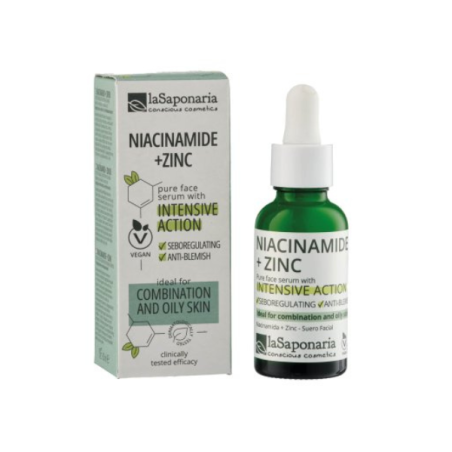 laSaponaria Pleťové sérum - Niacinamid + Zinek (30 ml) - pro mastnou a smíšenou pleť