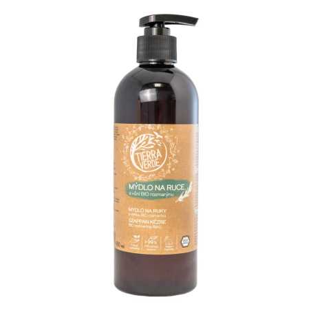 Tierra Verde Tekuté mýdlo na ruce - BIO Rozmarýn 480 ml - s českým bio jitrocelem