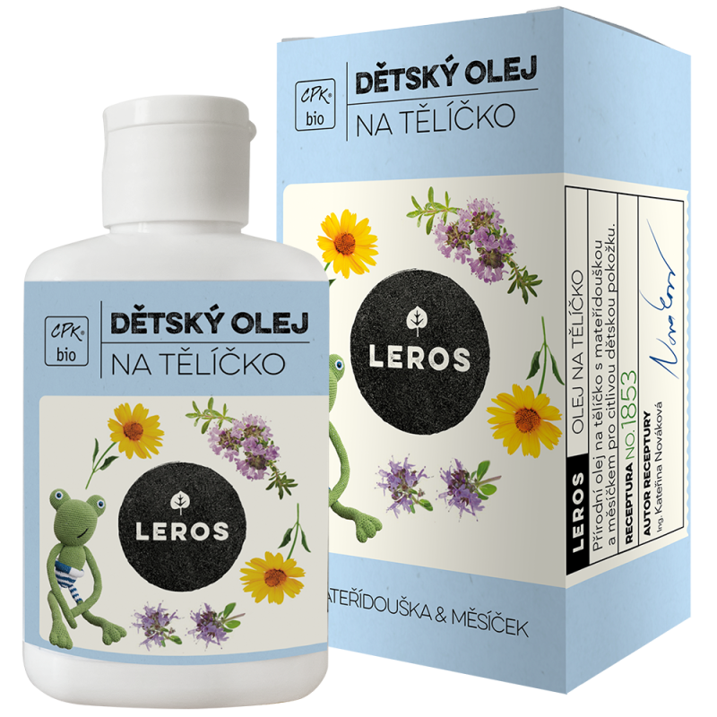 LEROS Dětský olej na tělíčko BIO (100 ml) - pro citlivou pokožku s uklidňující vůní