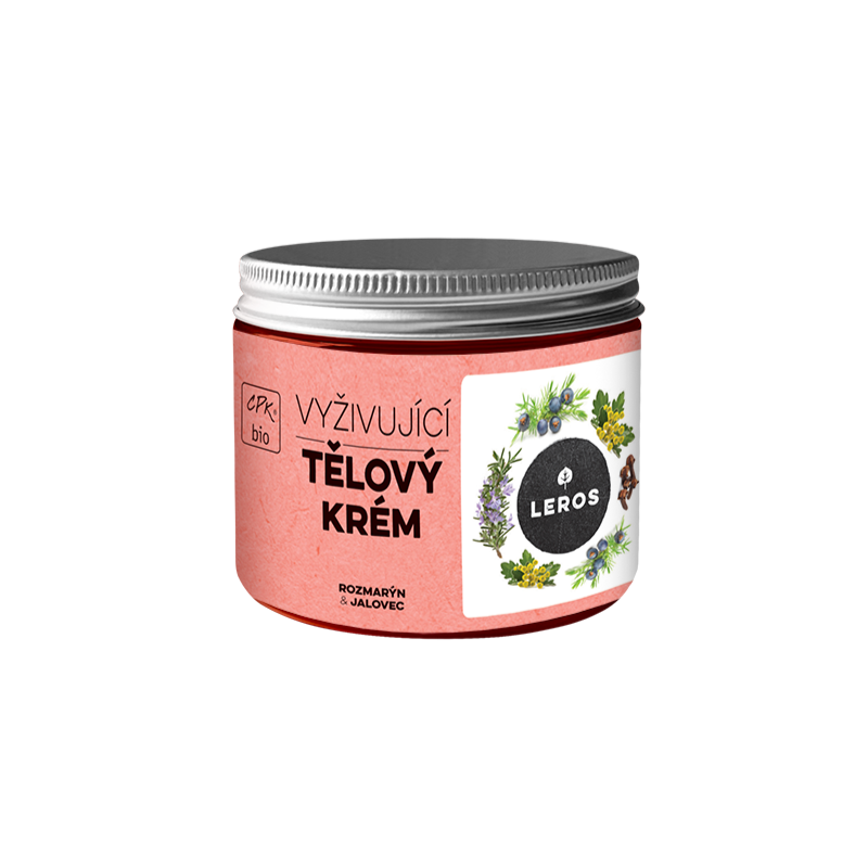 LEROS Vyživující tělový krém BIO (200 ml) - Rozmarýn & jalovec - s avokádovým olejem LEROS Vyživující tělový krém BIO (200 ml) - Rozmarýn & jalovec - s avokádovým olejem