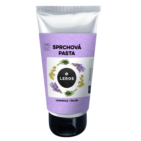 LEROS Sprchová pasta (130 ml) - Levandule & šalvěj - našlehaná textura vhodná i na holení