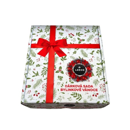 LEROS Dárková sada (3 ks) - Bylinkové Vánoce - bylinný sirup a 2 druhy čajů