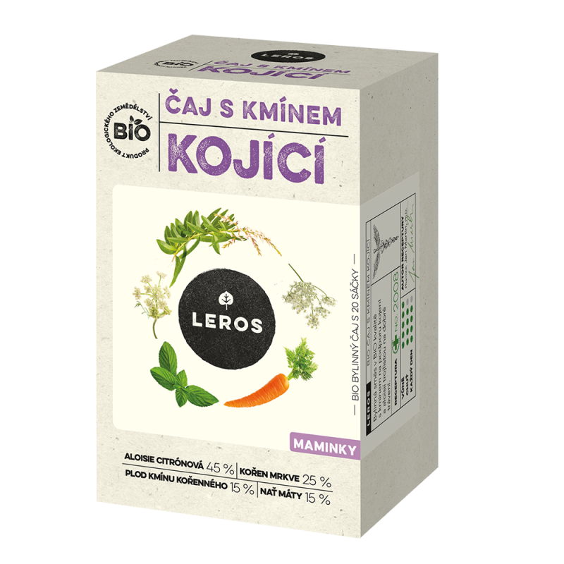 LEROS Čaj s kmínem kojící BIO - nálev. sáčky (20 x 1,8 g) - pro podporu kojení a dobrého trávení